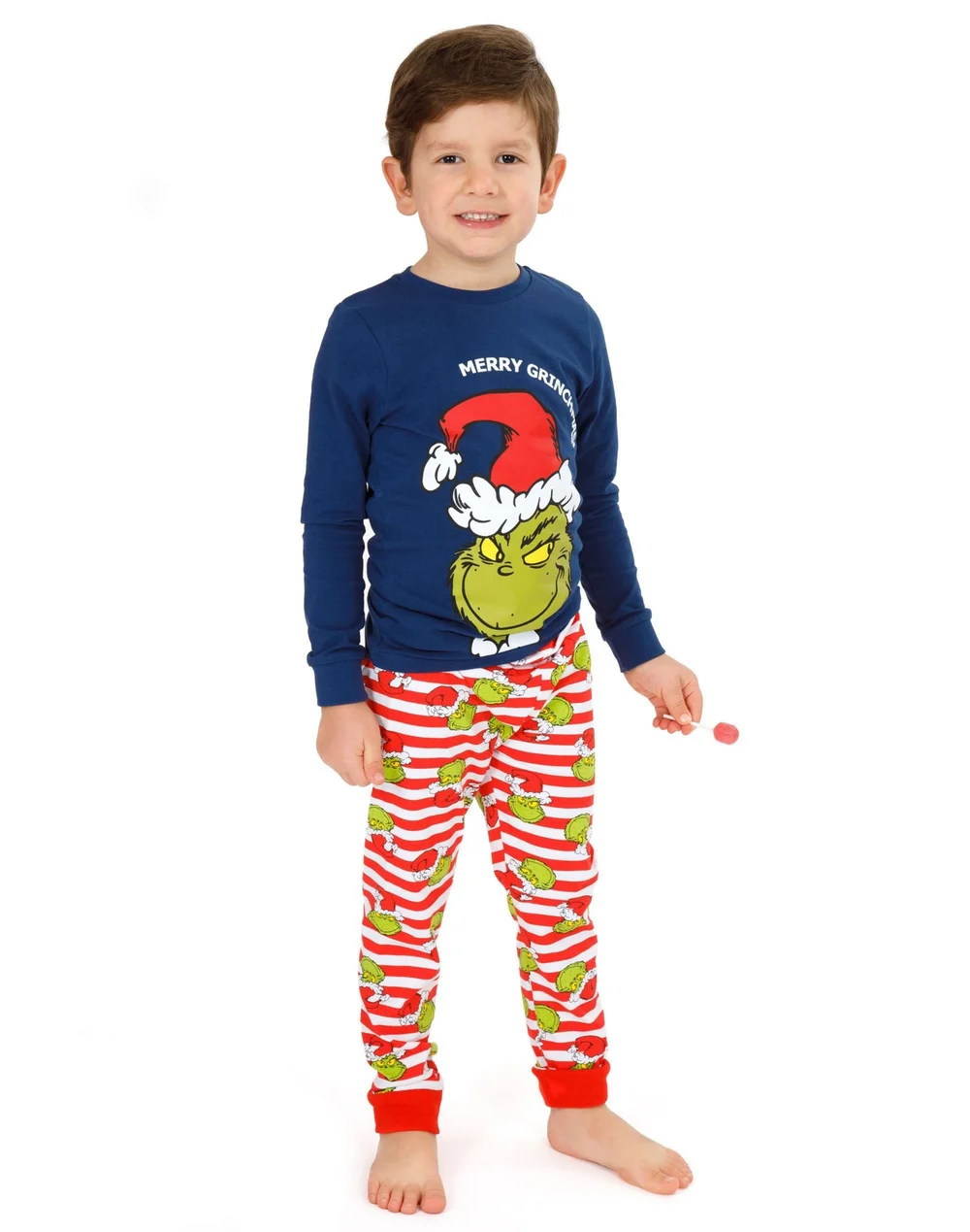 Vanilla Underground The Grinch Boys Blue The Grinch Pyjama Set (2 - 10 Years) - Age 2-3 Years Image 1