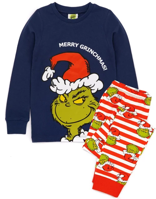 Vanilla Underground The Grinch Boys Blue The Grinch Pyjama Set (2 - 10 Years) - Age 2-3 Years Image 3