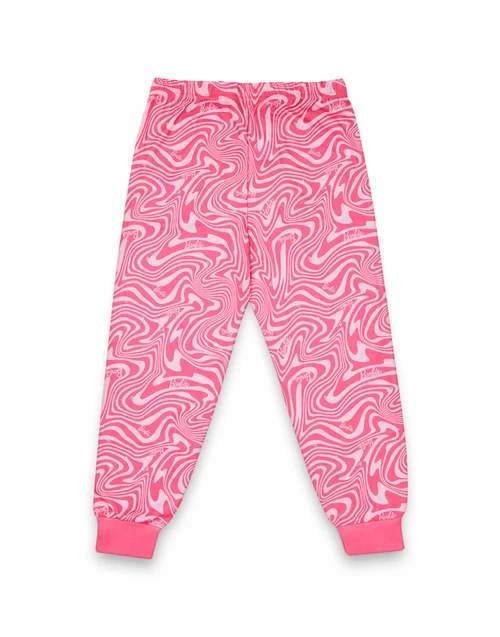 Vanilla Underground Barbie Girls Pink All Over Pattern Pyjama Set (3 - 12 Years) - Age 11-12 Years Image 4