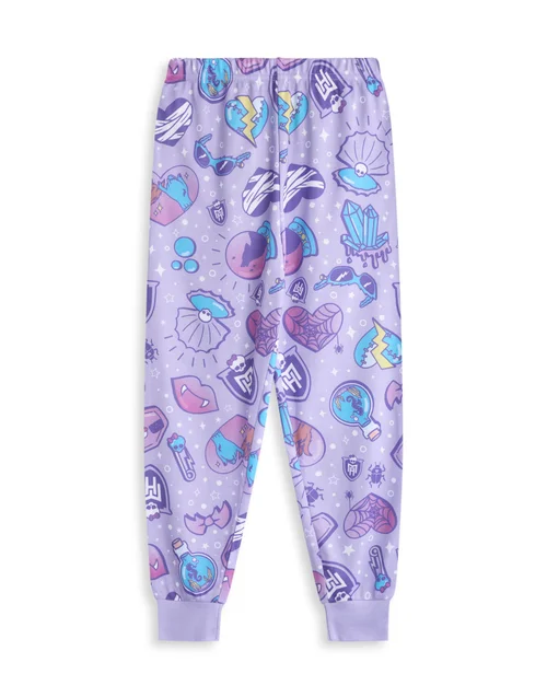 Vanilla Underground Monster High Girls Purple Character Group Pyjama Set (4 - 14 Years) - Age 4-5 Years Image 4