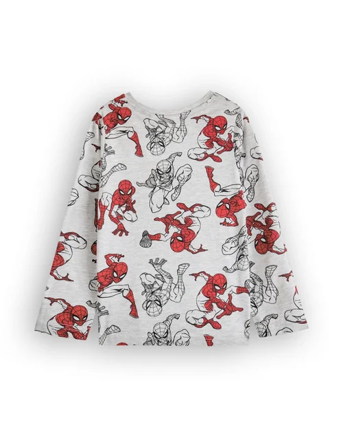 Vanilla Underground Marvel Boys Grey SpiderMan Long Sleeve Long Leg Pyjama Set (2 - 8 Years) - Age 6-7 Years Image 3