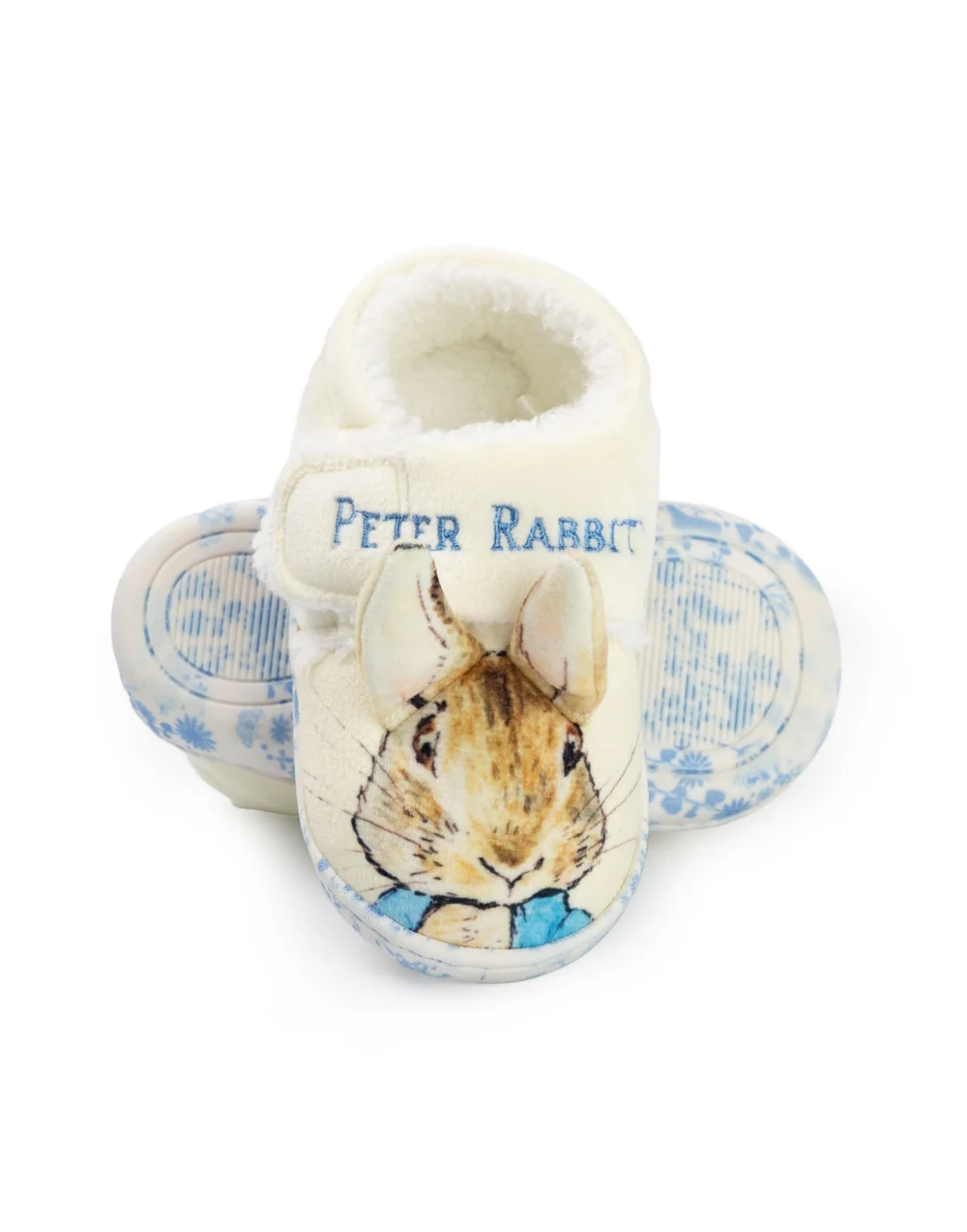 Peter Rabbit Kids Character Face Velcro Loafer Slippers (4 - 10 Younger) - Size 4 Infants Image 2