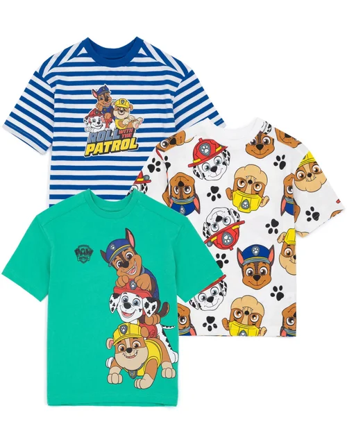 Vanilla Underground Paw Patrol Boys Multicoloured Character Pack of 3 T-Shirts (2 - 7 Years) - 2-3 Yrs Image 5