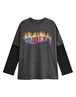 Vanilla Underground Hot Wheels Boys Grey Flame Logo Long Sleeved T-Shirt (3 - 12 Years) - Age 7-8 Years Image 1