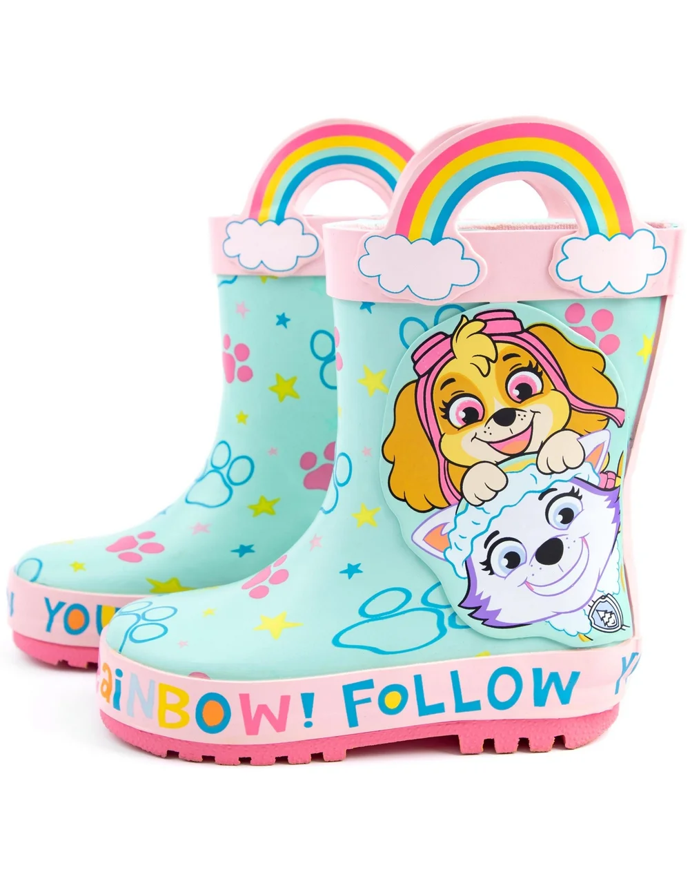 Vanilla Underground Paw Patrol Girls Multicoloured Skye & Everest Wellies (6 - 12 Younger) - Size 11 Infants Footwear Image 2