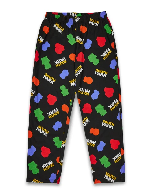 South Park Black All Over Print Bottoms Pyjama Set - Extra Large Image 2
