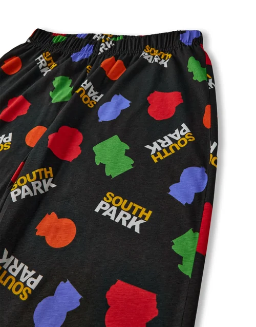 South Park Black All Over Print Bottoms Pyjama Set - Extra Large Image 5