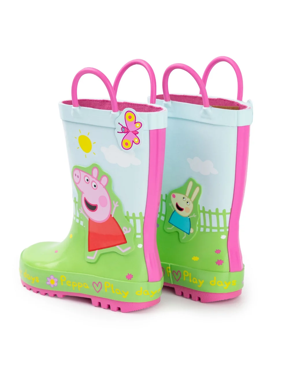 Vanilla Underground Peppa Pig Kids Multicoloured Play Days Wellington Boots with Handles (4 - 10 Younger) - Size 9 Infants Footwear Image 2