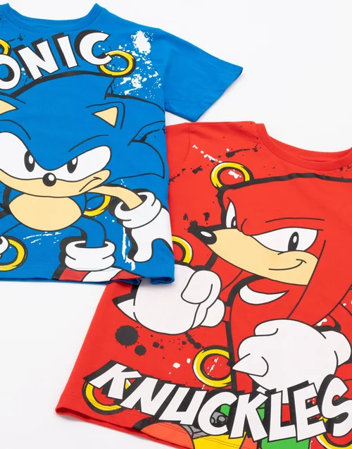 Sonic The Hedgehog Boys Multicoloured Character 2 Pack T-Shirts (4 - 12 Years) - Age 7-8 Years Image 4