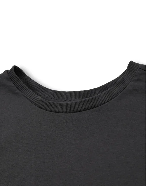 Pusheen Grey Yum Noodles Cropped Short Sleeved T-Shirt - Small Image 3