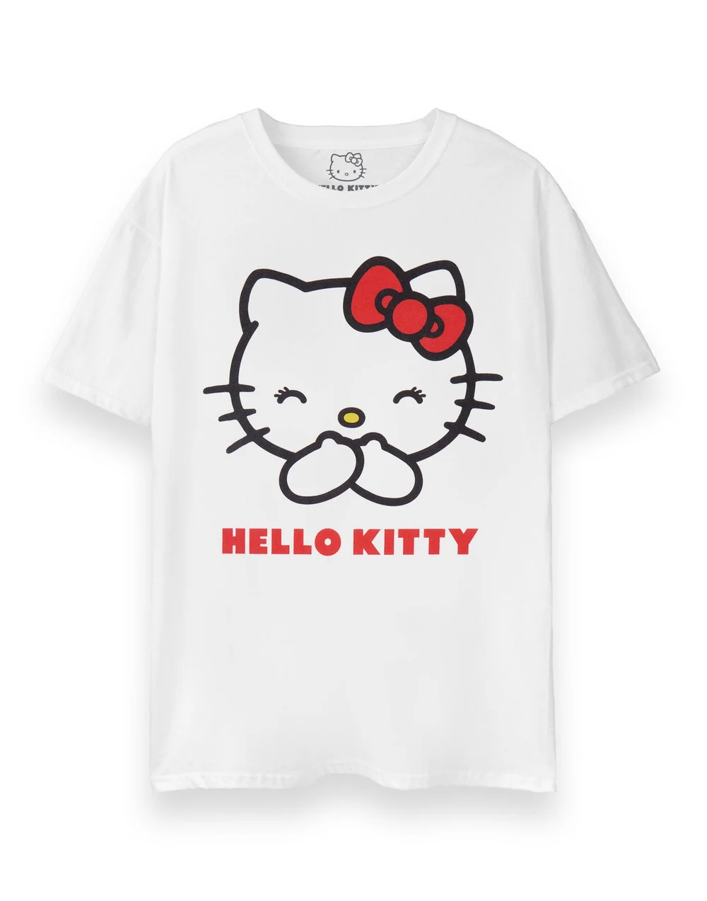 Hello Kitty White Classic Short Sleeved T-Shirt - Small Image 1