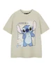 Vanilla Underground Disney Lilo & Stitch Girls Beige Big Stitch T-Shirt (3 - 14 Years) - Age 11-12 Years Image 1