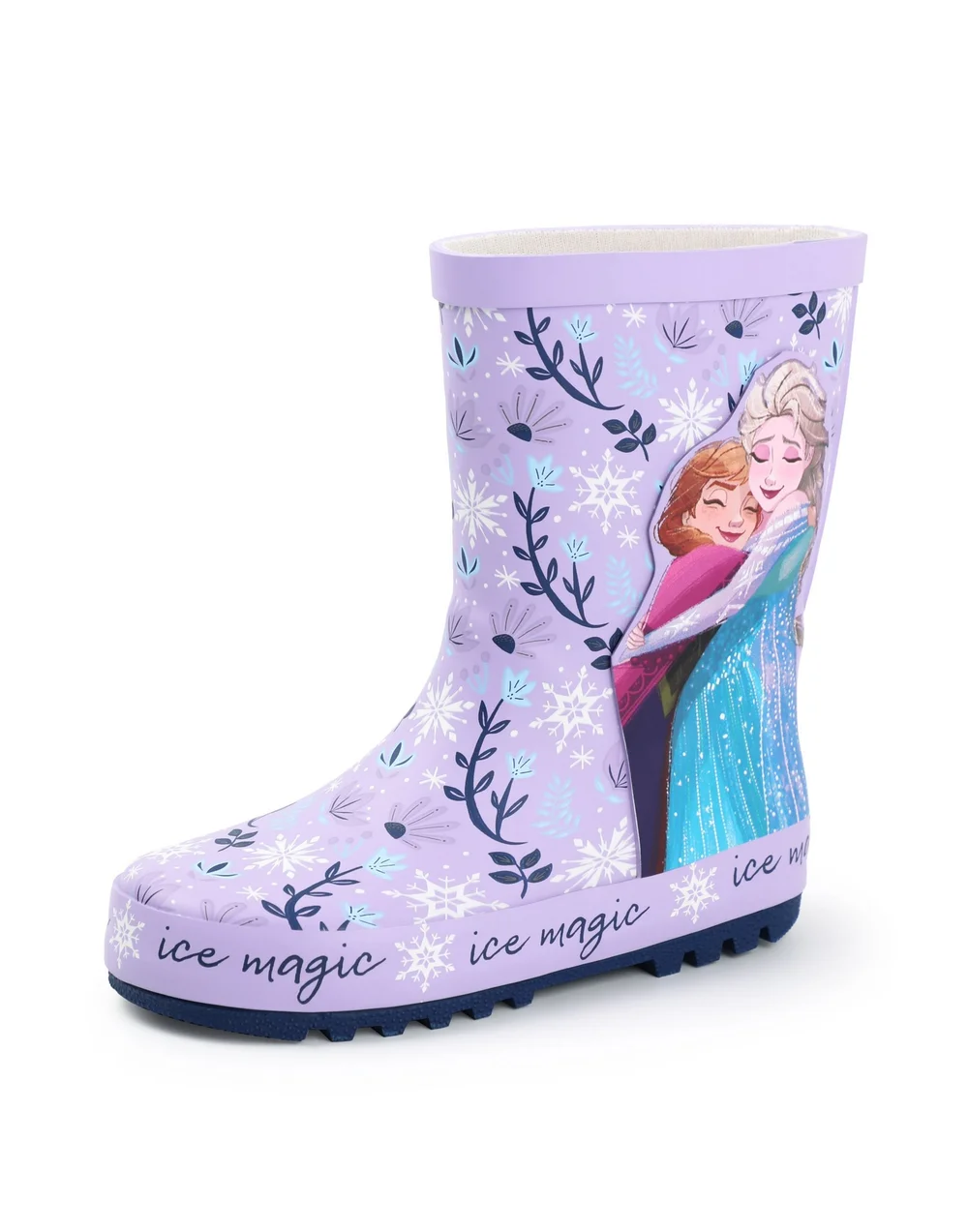 Vanilla Underground Disney Frozen Girls Purple Elsa & Anna Wellies (6 - 12 Younger) - Size 12 Infants Footwear Image 1