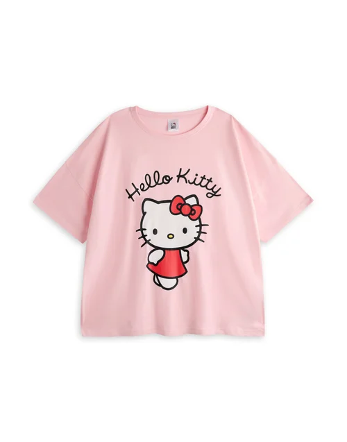 Vanilla Underground Hello Kitty Womens Pink Character Pyjama Set - Extra small Image 4