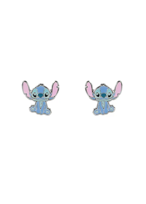 Disney Stitch Blue Enamel Stud Earrings - One Size Image 1