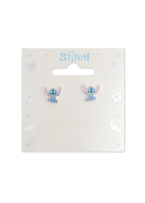 Disney Stitch Blue Enamel Stud Earrings - One Size Image 3