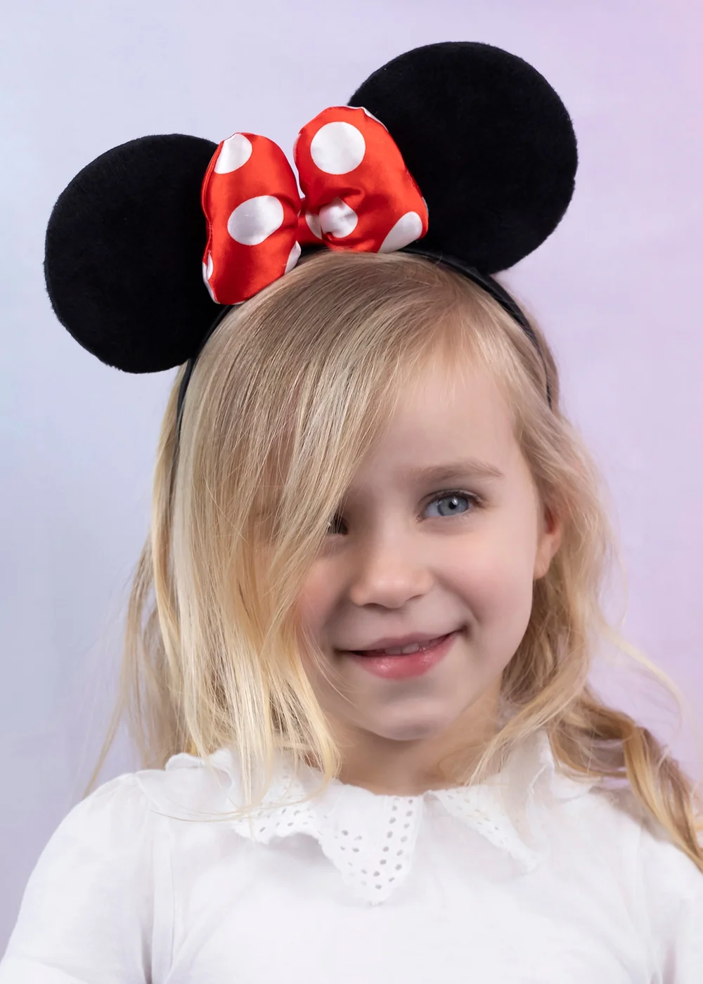 Disney Minnie Mouse Black/Red Polka Dot Bow Headband - One Size Image 2
