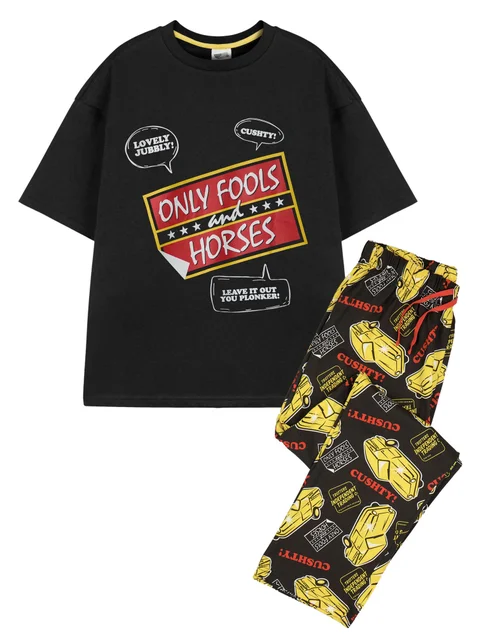 Only Fools And Horses Black Logo Pyjama Set - Large Image 1