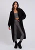 Urban Bliss Black Chunky Longline Cardigan - Large Image 2