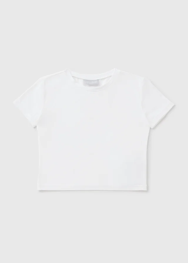 Girls White Soft Touch T-Shirt (7-15yrs)