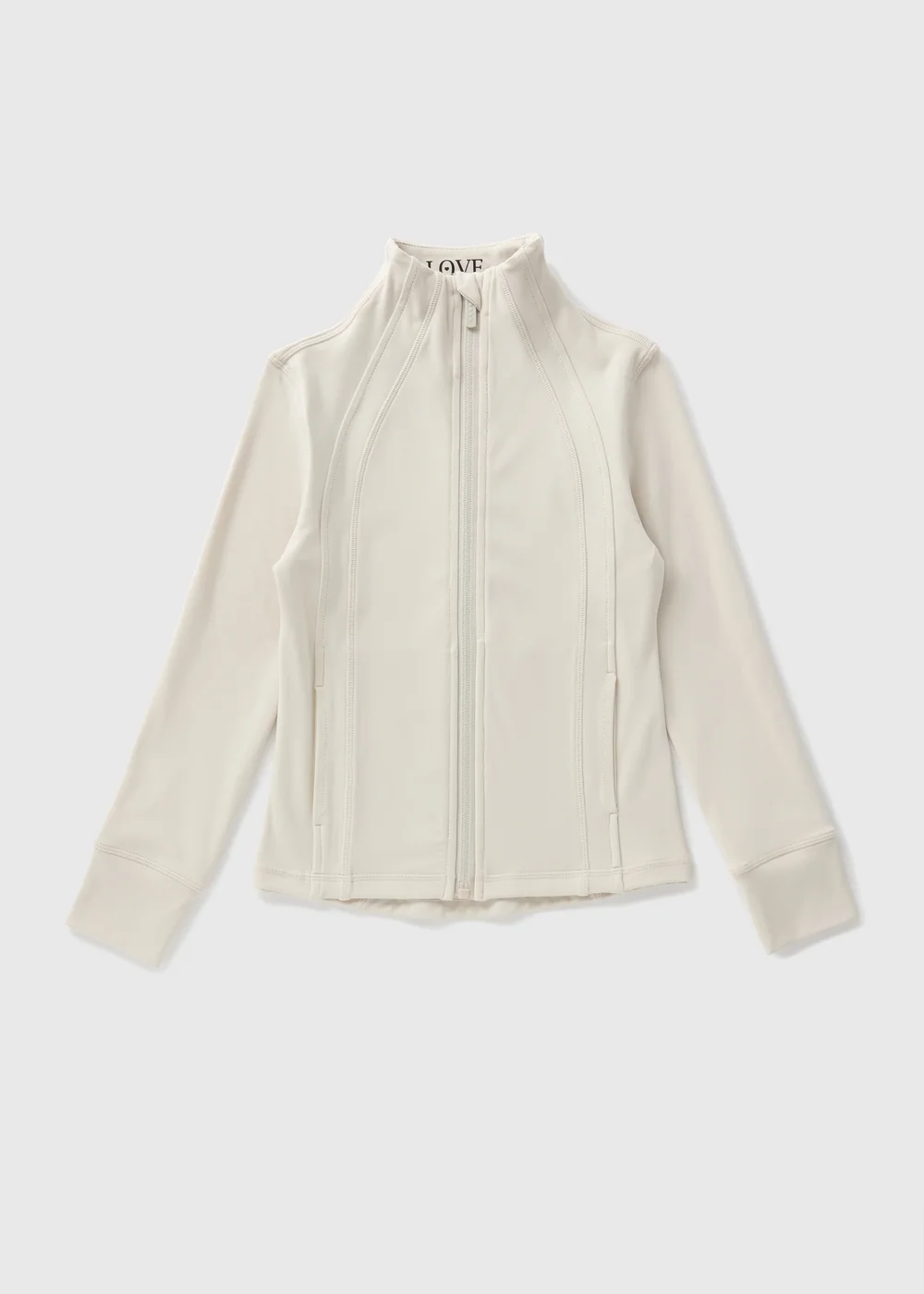 Girls Cream Zip Sports Jacket (7-15yrs) - Age 9 Years Image 1