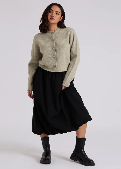 Urban Bliss Black Bubble Hem Midi Skirt - Size 16 Image 2