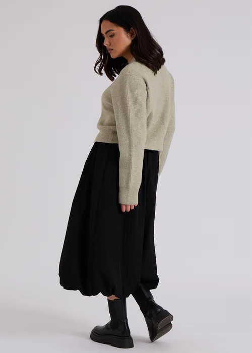 Urban Bliss Black Bubble Hem Midi Skirt - Size 16 Image 3