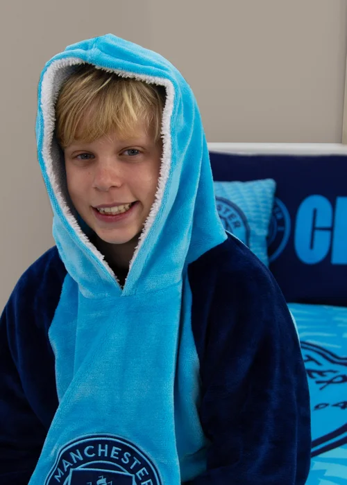 Manchester City Wearable Hooded Fleece - Medium Image 4
