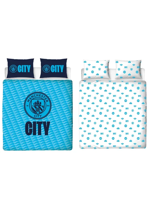 Manchester City FC Reversible Duvet Cover Set - Single Image 4