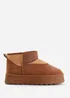 Where's That From Chestnut Coconut Flatform Faux Fur Ankle Boot - Size 7 Image 2