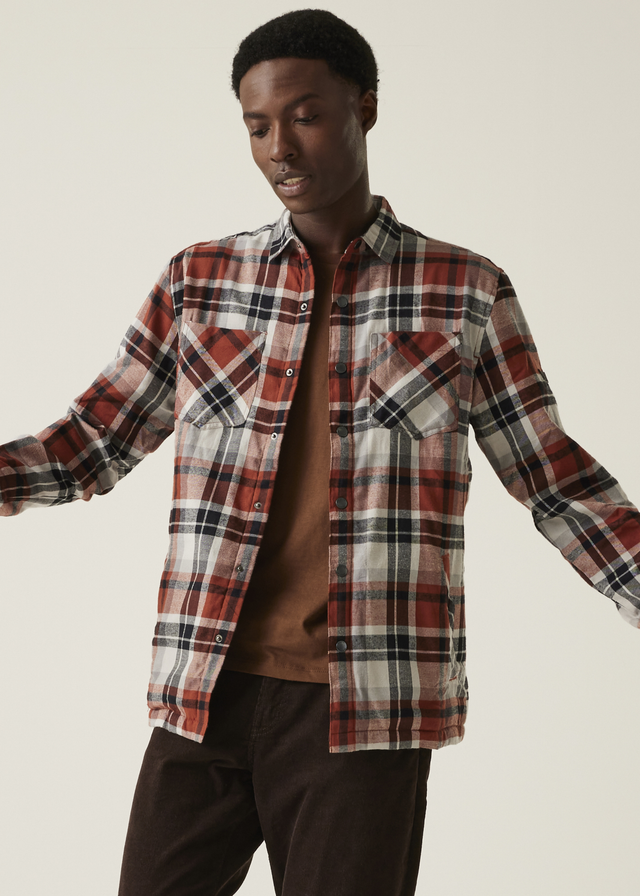 Regatta Burnt Henna Check Thamos Shirt