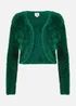 Yumi Green Eyelash Knit Bolero - S Image 3