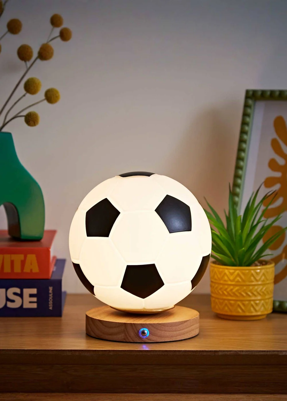 ValueLights Dougie Rechargeable Football Table Lamp - One Size Image 3