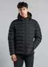 Tokyo Laundry Black Padded Hooded Jacket with Full Zip - XL Image 1
