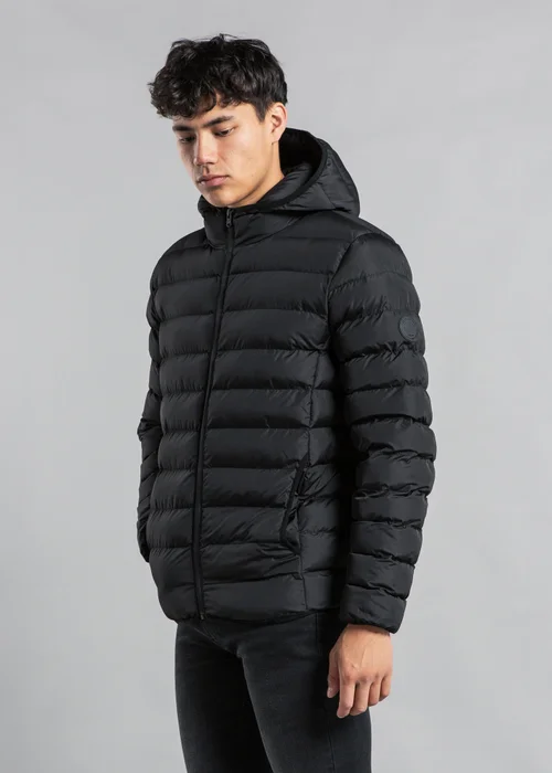 Tokyo Laundry Black Padded Hooded Jacket with Full Zip - XL Image 3