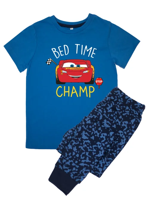 Disney Cars Bedtime Champ Kids Blue Camo Pyjamas (3-8 Years) - Age 5-6 Years Image 1