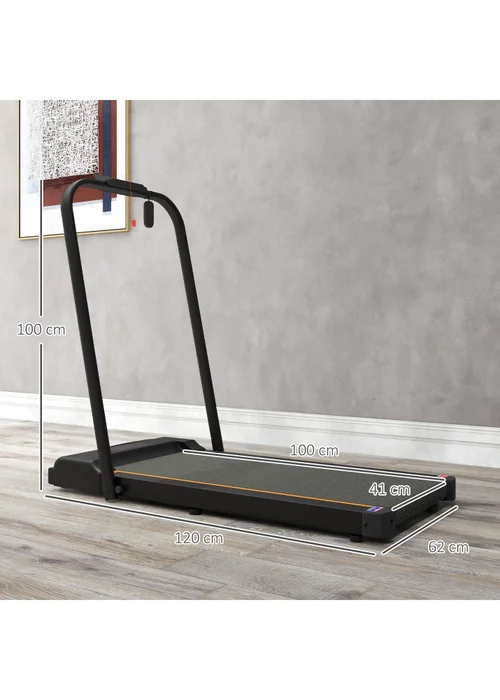 SPORTNOW 2.5HP Folding Treadmill Walking Pad w/ LED Display Orange - One Size Image 3