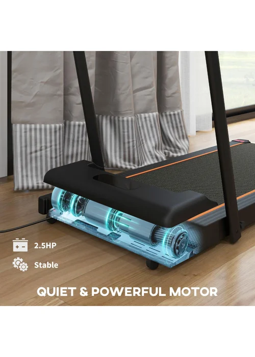 SPORTNOW 2.5HP Folding Treadmill Walking Pad w/ LED Display Orange - One Size Image 4