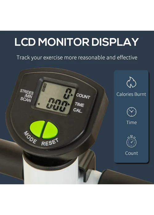 HOMCOM Twister Stepper Step Machine w/ LCD Screen White - One Size Image 4