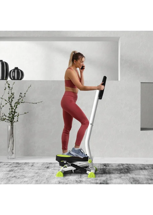 HOMCOM Twister Stepper Step Machine w/ LCD Screen White - One Size Image 2