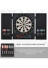 HOMCOM Electronic Dartboard In Case LED Scoreboard w/ 12 Darts 30 Heads Cabinet - One Size Image 5