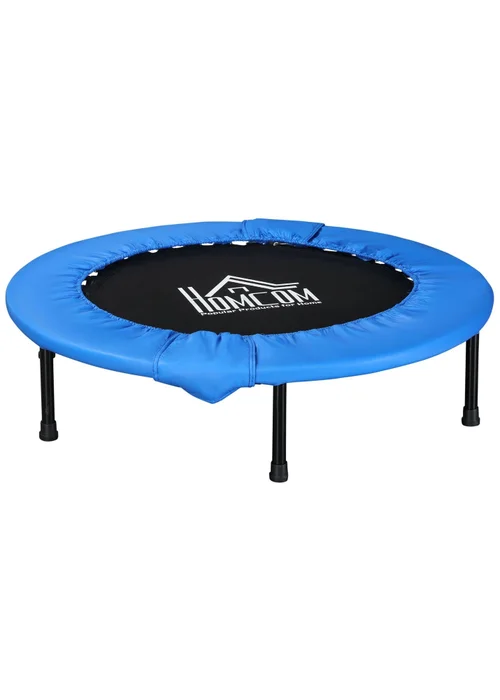 HOMCOM Fitness Trampoline Exercise Max Load Blue - One Size Image 1