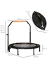 HOMCOM 40" Foldable Mini Fitness Trampoline w/ Foam Handle Orange - One Size Image 3