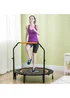 HOMCOM 40" Foldable Mini Fitness Trampoline w/ Foam Handle Orange - One Size Image 2