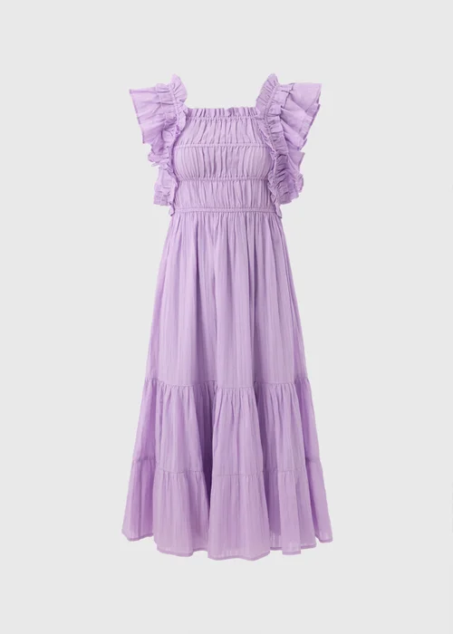 Lilac Frill Midi Dress - Size 18 Image 4
