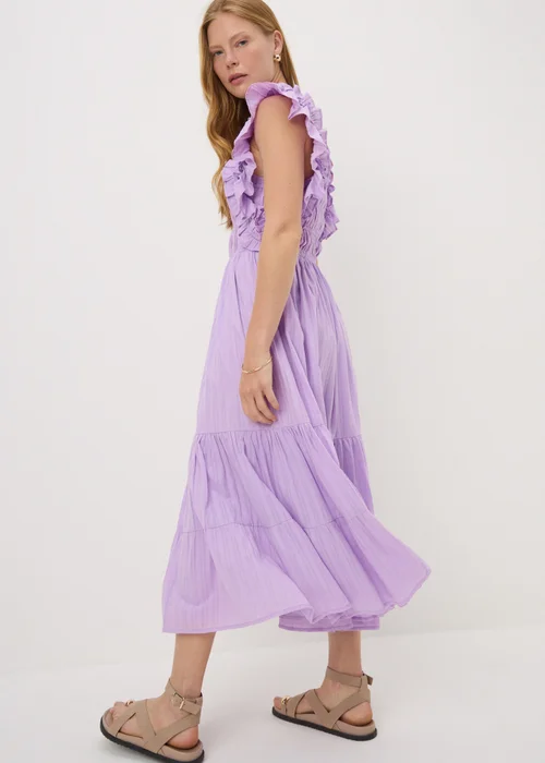 Lilac Frill Midi Dress - Size 18 Image 2