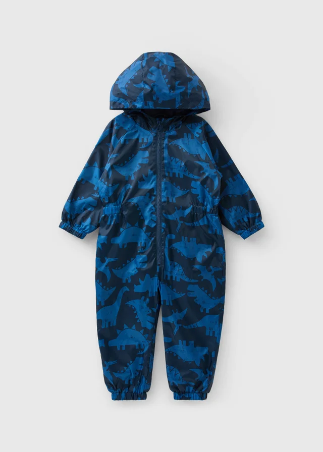 Boys Navy Dinosaur Puddle Suit (1-7yrs)
