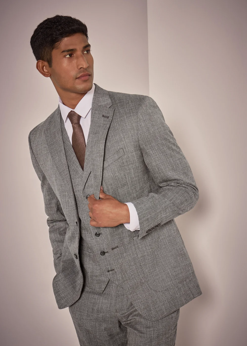 Taylor & Wright Bourton Brown Tailored Suit Jacket - 40 Chest Long Image 1