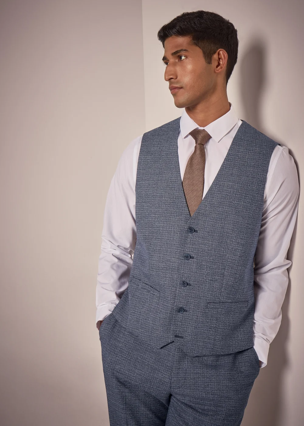 Taylor & Wright Burford Blue Waistcoat - Extra small Image 1