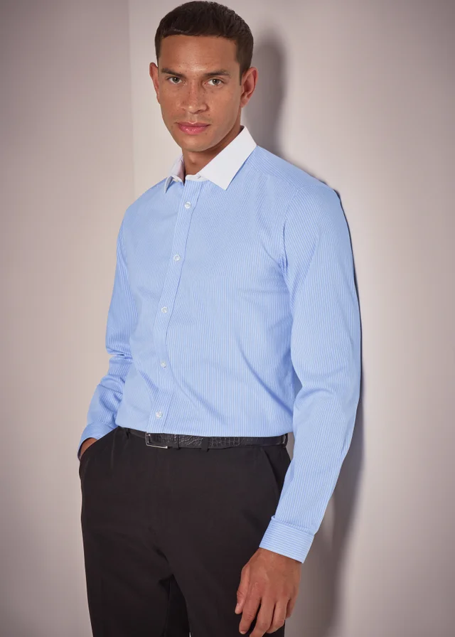 Taylor & Wright Blue Stripe Regular Fit Shirt